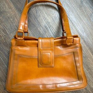 Chic Elegant Vintage Lou Taylor Leather Shoulder/ Handbag